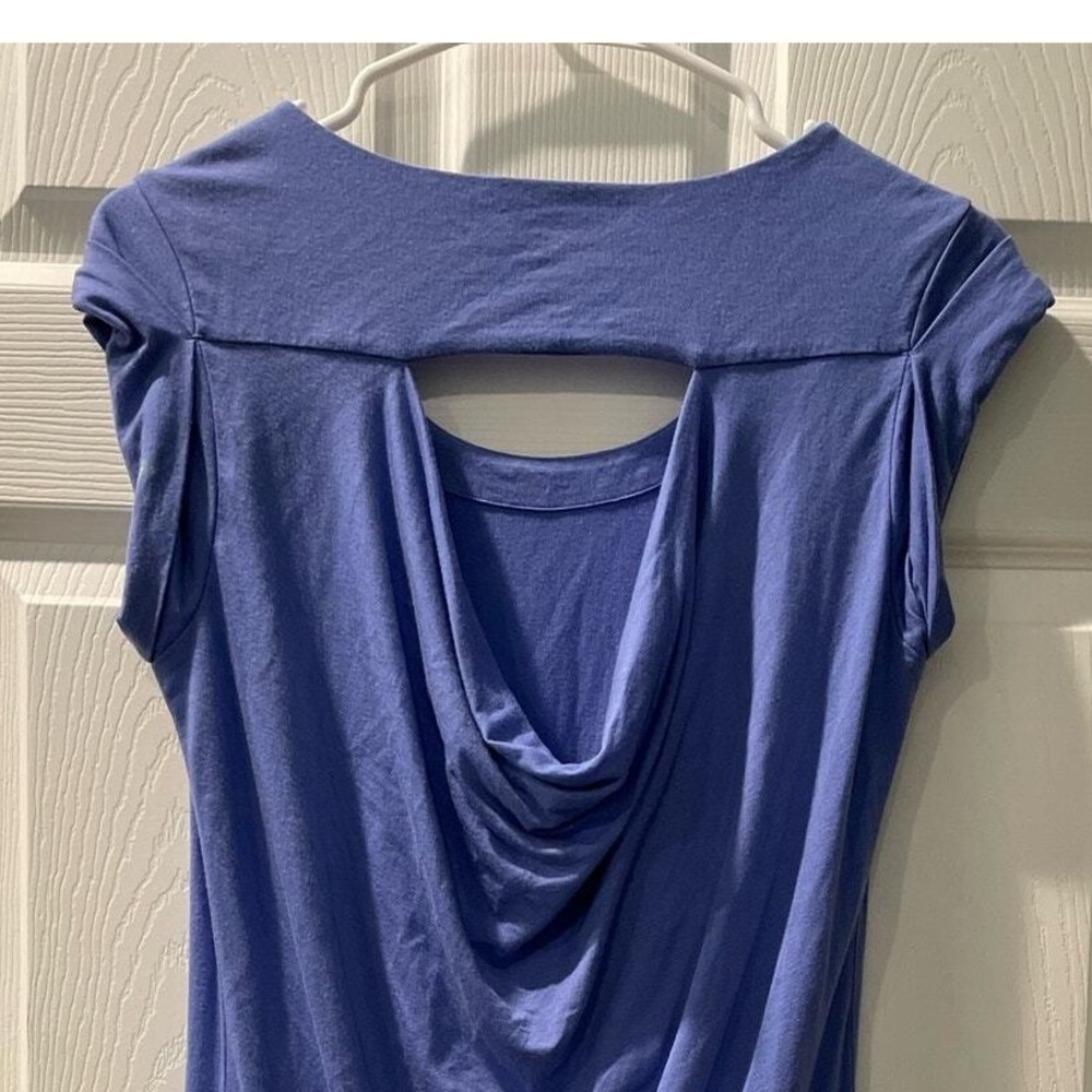 Athleta Periwinkle Blue Cap‎ Sleeve Cowl Neck Open Back Dress Women's XS